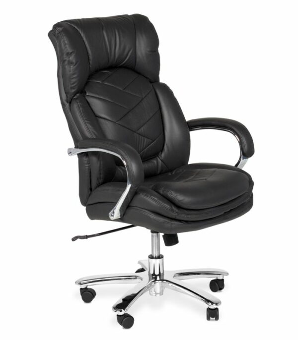XXL διευθυντική καρέκλα γραφείου Levin 8040 - γνήσιο δέρμα - μαύρη