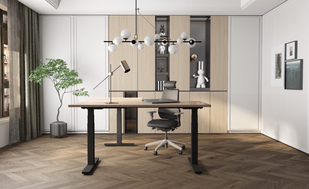 Ηλεκτρικό γωνιακό γραφείο με ρυθμιζόμενο ύψος Action Desk Edge 200×160-180 cm - Image 2