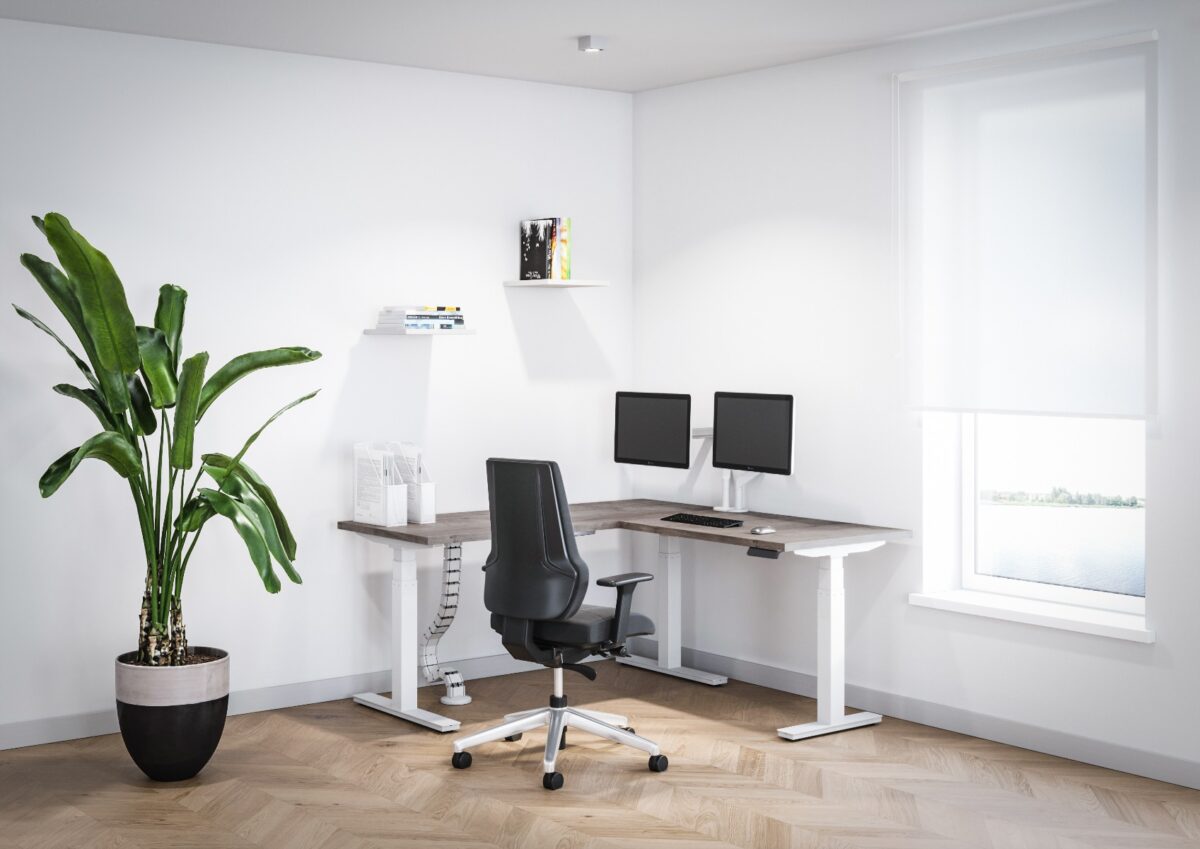 Ηλεκτρικό γωνιακό γραφείο με ρυθμιζόμενο ύψος Action Desk Edge 200×160-180 cm - Image 6