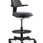 Εργονομική καρέκλα γραφείου sit-stand NEC black