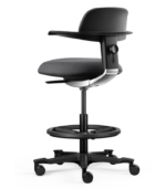 Εργονομική καρέκλα γραφείου sit-stand NEC black - Image 11