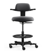 Εργονομική καρέκλα γραφείου sit-stand NEC black - Image 12