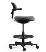Εργονομική καρέκλα γραφείου sit-stand NEC black - Image 13