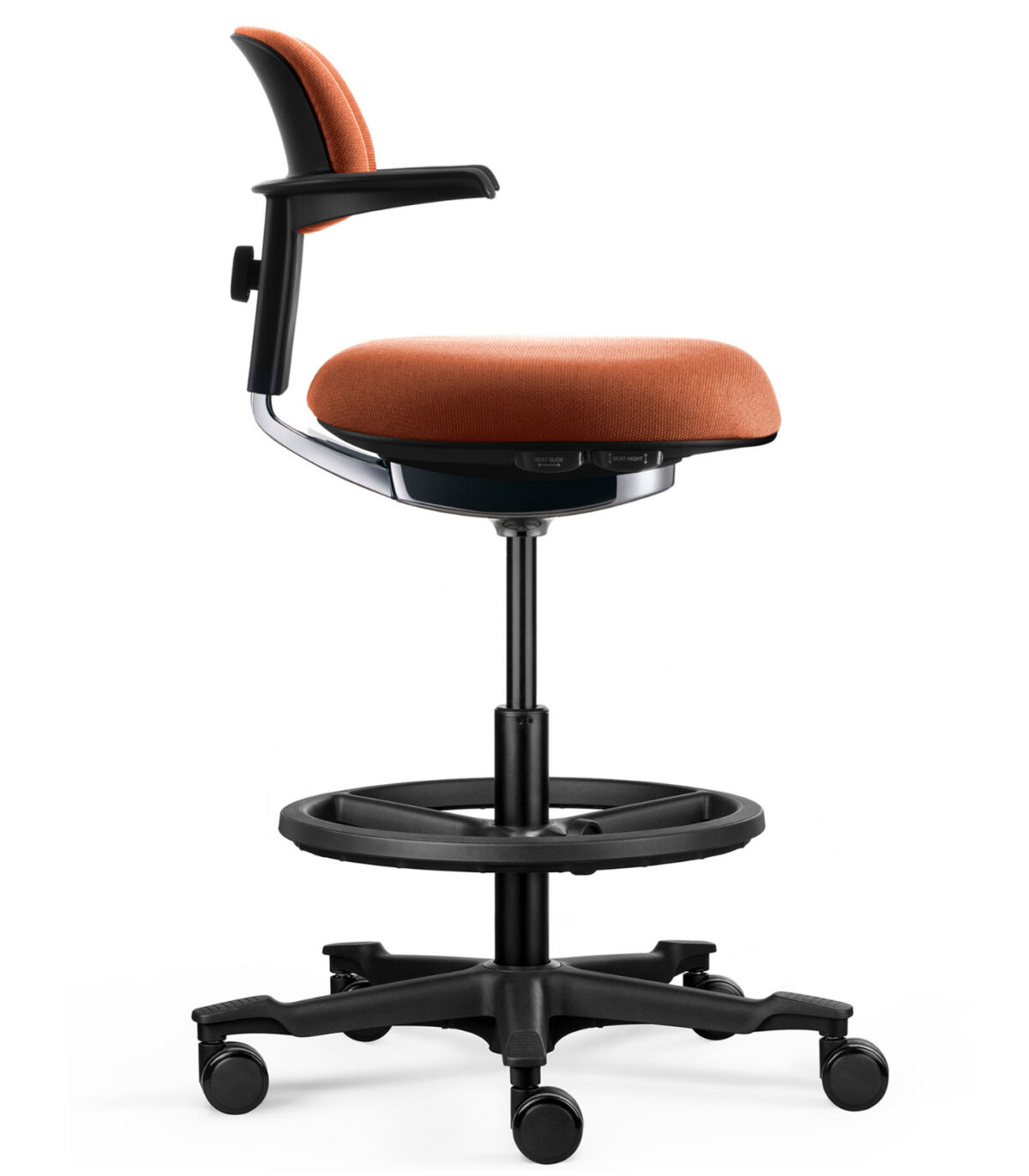 Εργονομική καρέκλα γραφείου sit-stand NEC black - Image 4