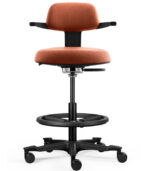 Εργονομική καρέκλα γραφείου sit-stand NEC black - Image 5