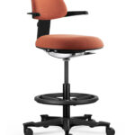 Εργονομική καρέκλα γραφείου sit-stand NEC black