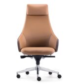 Διευθυντική καρέκλα γραφείου Royal - γνήσιο δέρμα ταμπά/καφέ - Image 2