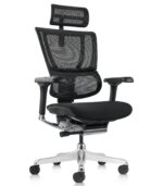 Εργονομική καρέκλα γραφείου Ergohuman Advanced μαλακό κάθισμα ύφασμα - μαύρη
