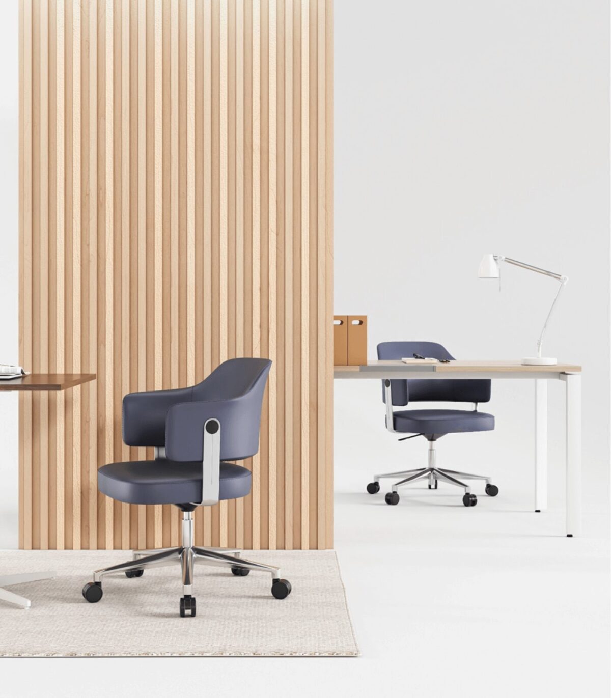 Καρέκλα γραφείου - συνεδριάσεων Lauren - μπλε - Image 7