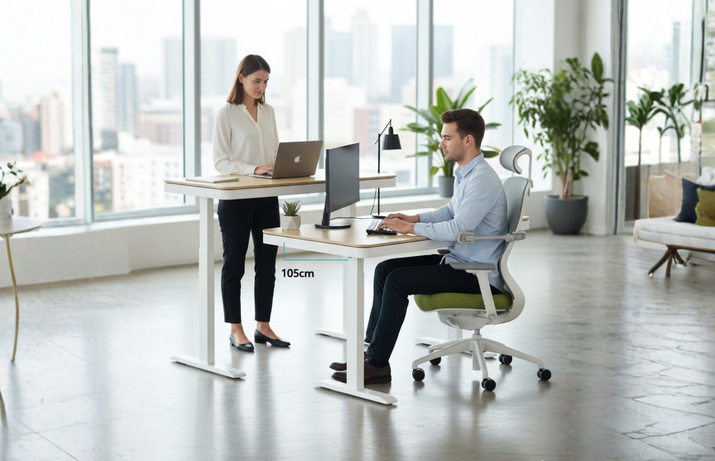 easy desk and action chair vx