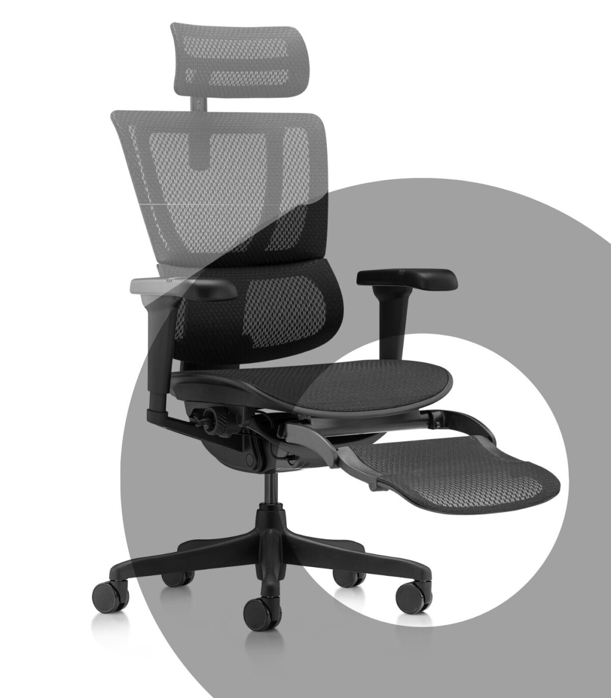 Υποπόδιο ergohuman ultra black Πτυσσόμενο υποπόδιο για την καρέκλα Ergohuman Ultra - μαύρο - Image 1