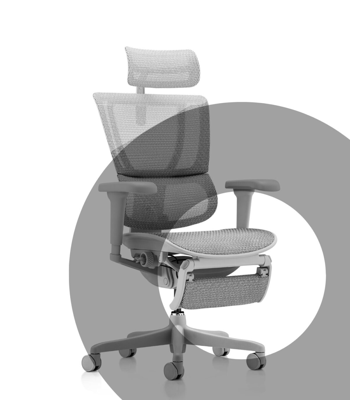 Υποπόδιο ergohuman ultra grey 2 Πτυσσόμενο υποπόδιο για την καρέκλα Ergohuman Ultra - γκρι - Image 2