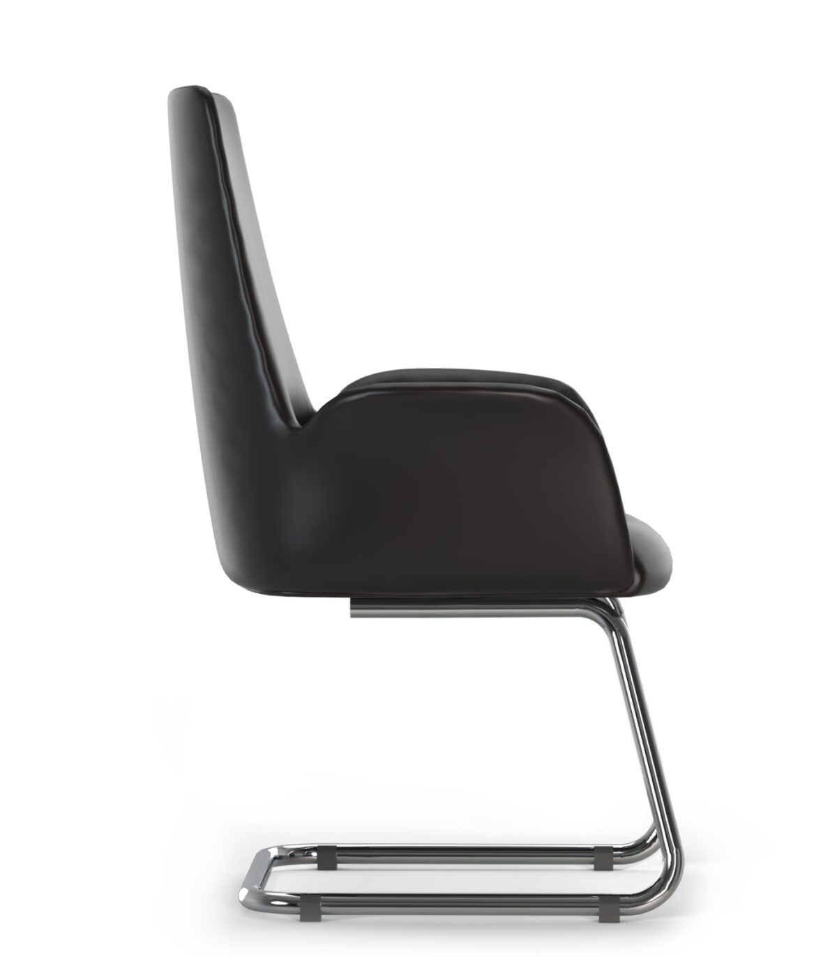 Καρέκλα επισκέπτη Cosmos- γνήσιο δέρμα - μαύρη - Image 2