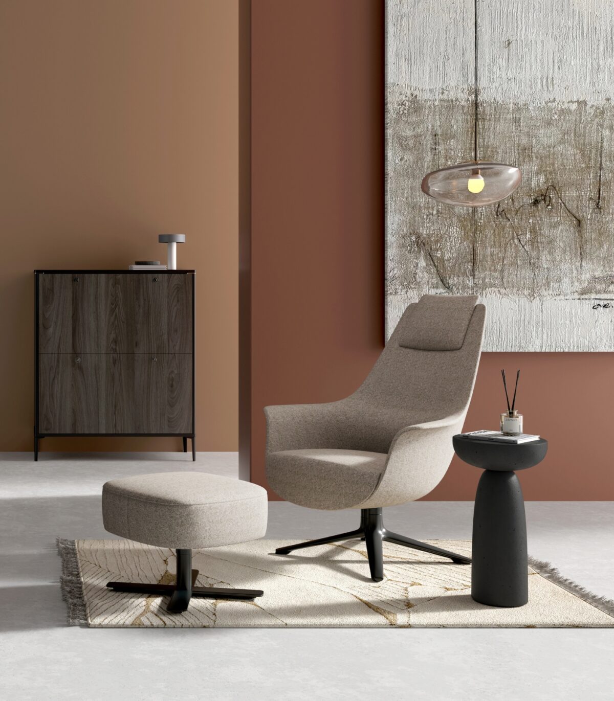 Πολυθρόνα Lounge - αναμονής Bloom - γκρι - Image 6