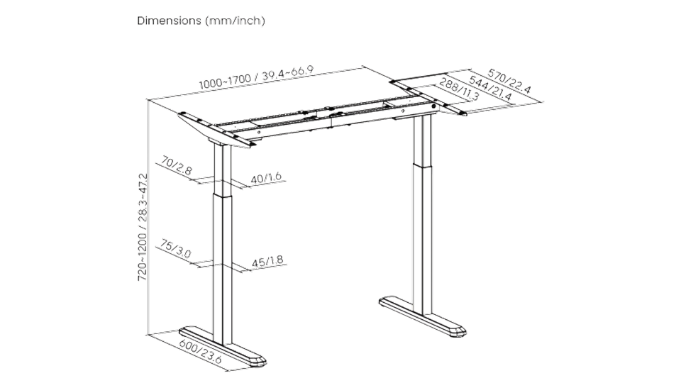 ilektriko grafeio action desk duo size