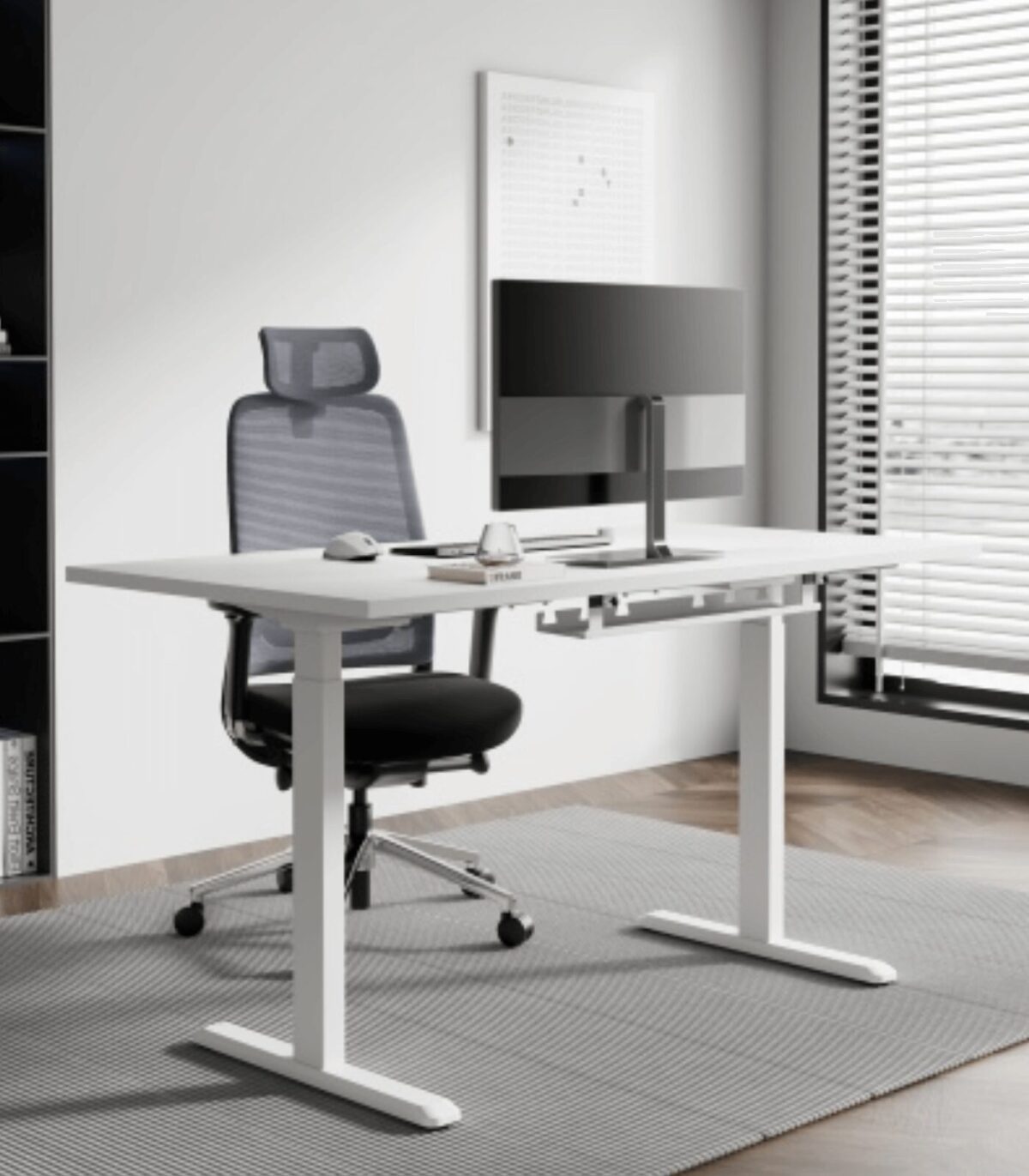 Ηλεκτρικό γραφείο με ρυθμιζόμενο ύψος Action Desk Duo 118×70 cm - Image 8