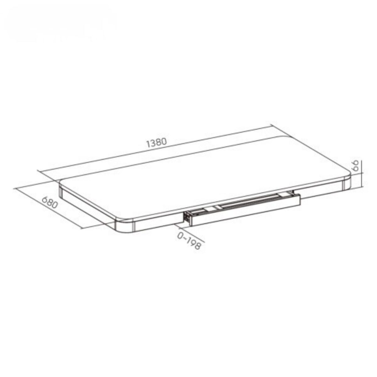 Επιφάνεια γραφείου με συρτάρι 138X68 cm λευκό/ανοικτό ξύλο - Image 6