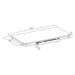 Επιφάνεια γραφείου με συρτάρι 138X68 cm λευκό/ανοικτό ξύλο - Image 6