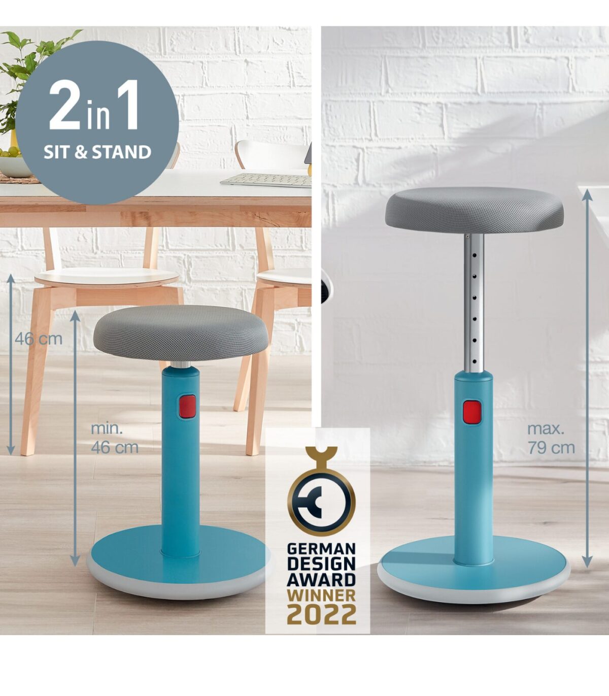 Εργονομικό σκαμπό Sit-Stand Cosy - Image 14