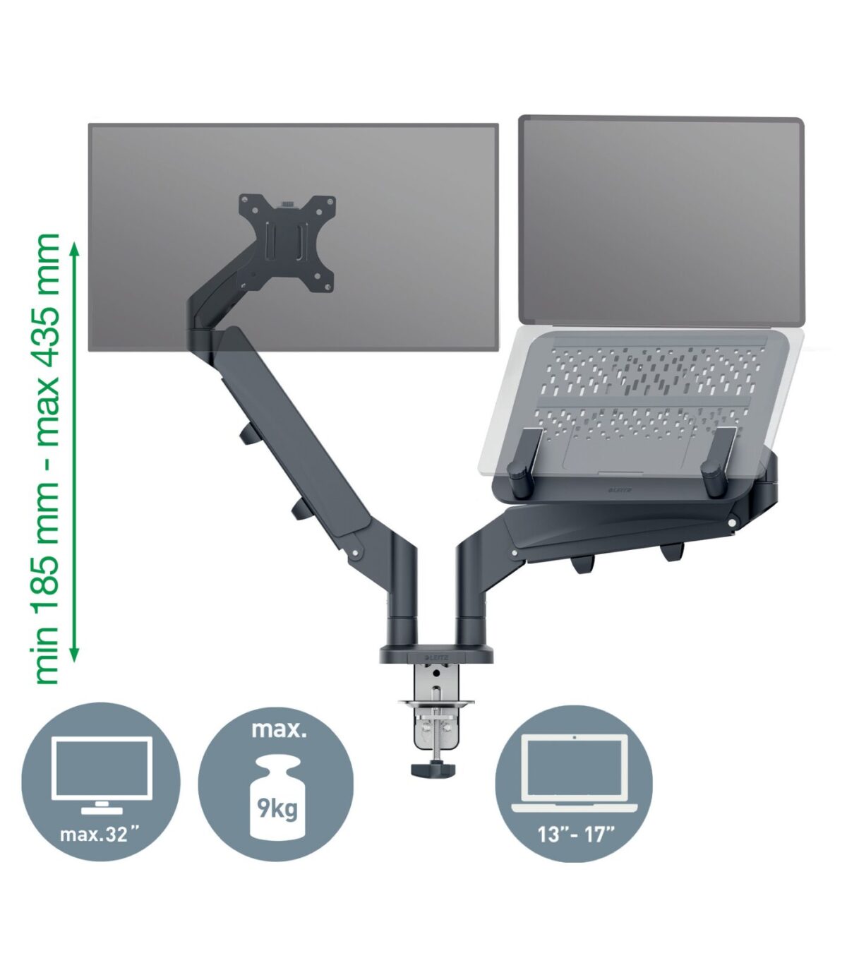 Bραχίονας οθόνης & Laptop Leitz Ergo Space Saving - Image 3