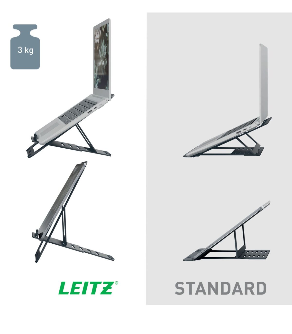 Ρυθμιζόμενη βάση Laptop Ergo Ultra-Flat αλουμινίου - Image 3