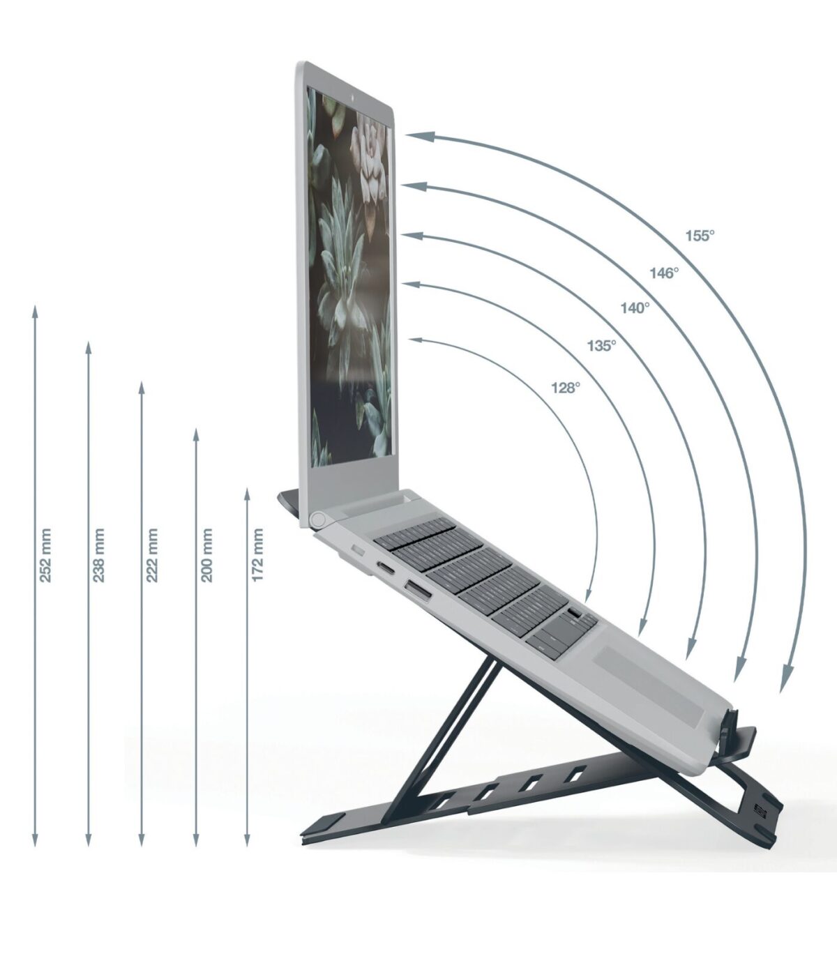 Ρυθμιζόμενη βάση Laptop Ergo Ultra-Flat αλουμινίου - Image 7