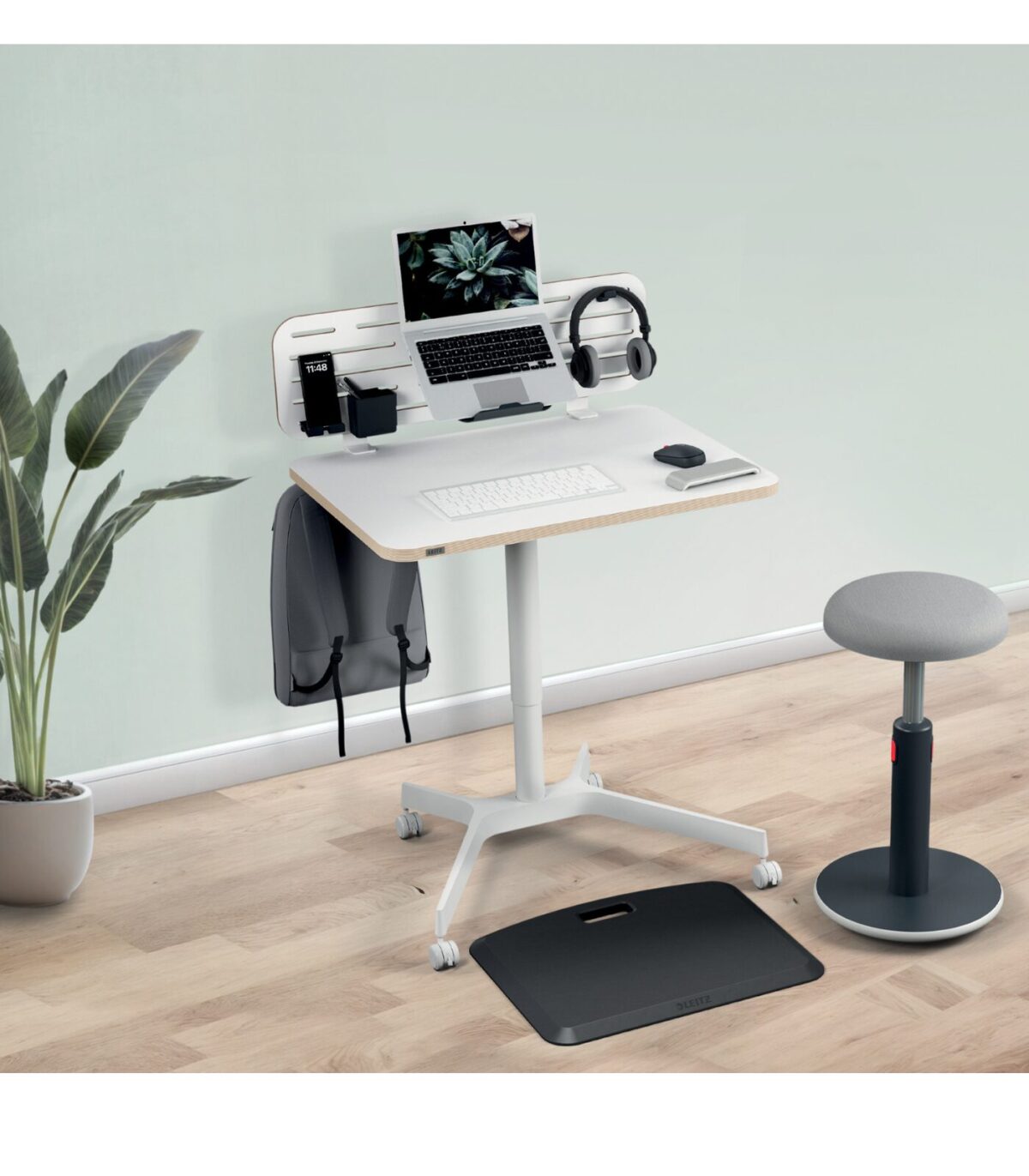 Mini γραφείο με ρυθμιζόμενο ύψος και τροχούς 80 x 60 cm Leitz - Image 4