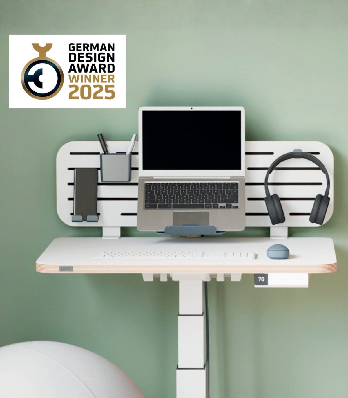 Pegboard Desk Organizer με βάση φορητού υπολογιστή, 80x25 cm Leitz - Image 2