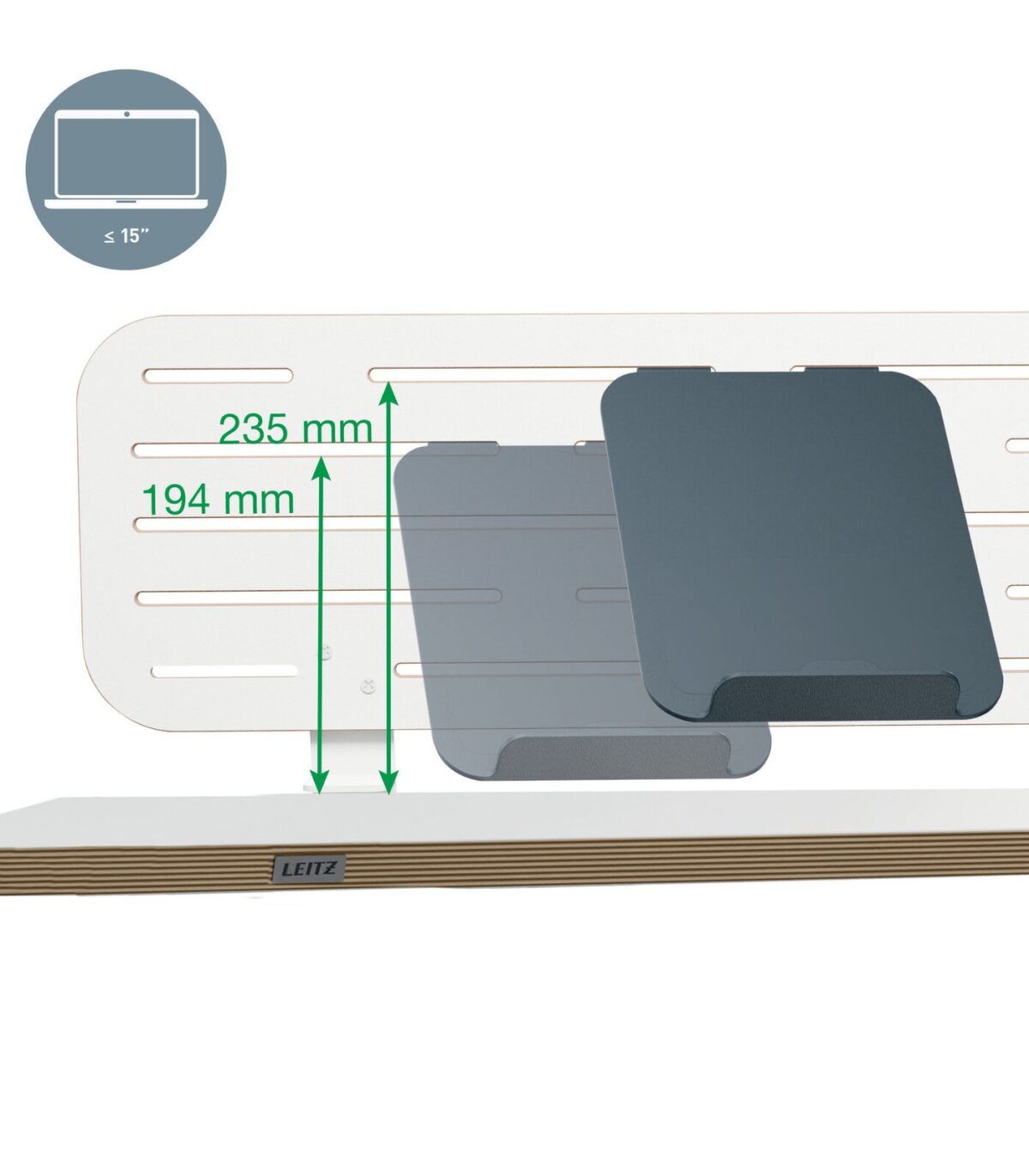 Pegboard Desk Organizer με βάση φορητού υπολογιστή, 80x25 cm Leitz - Image 4